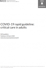COVID-19 rapid guideline: critical care in adults NICE guideline [NG159]